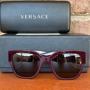 Versace Women's Burgundy Sunglasses NWT